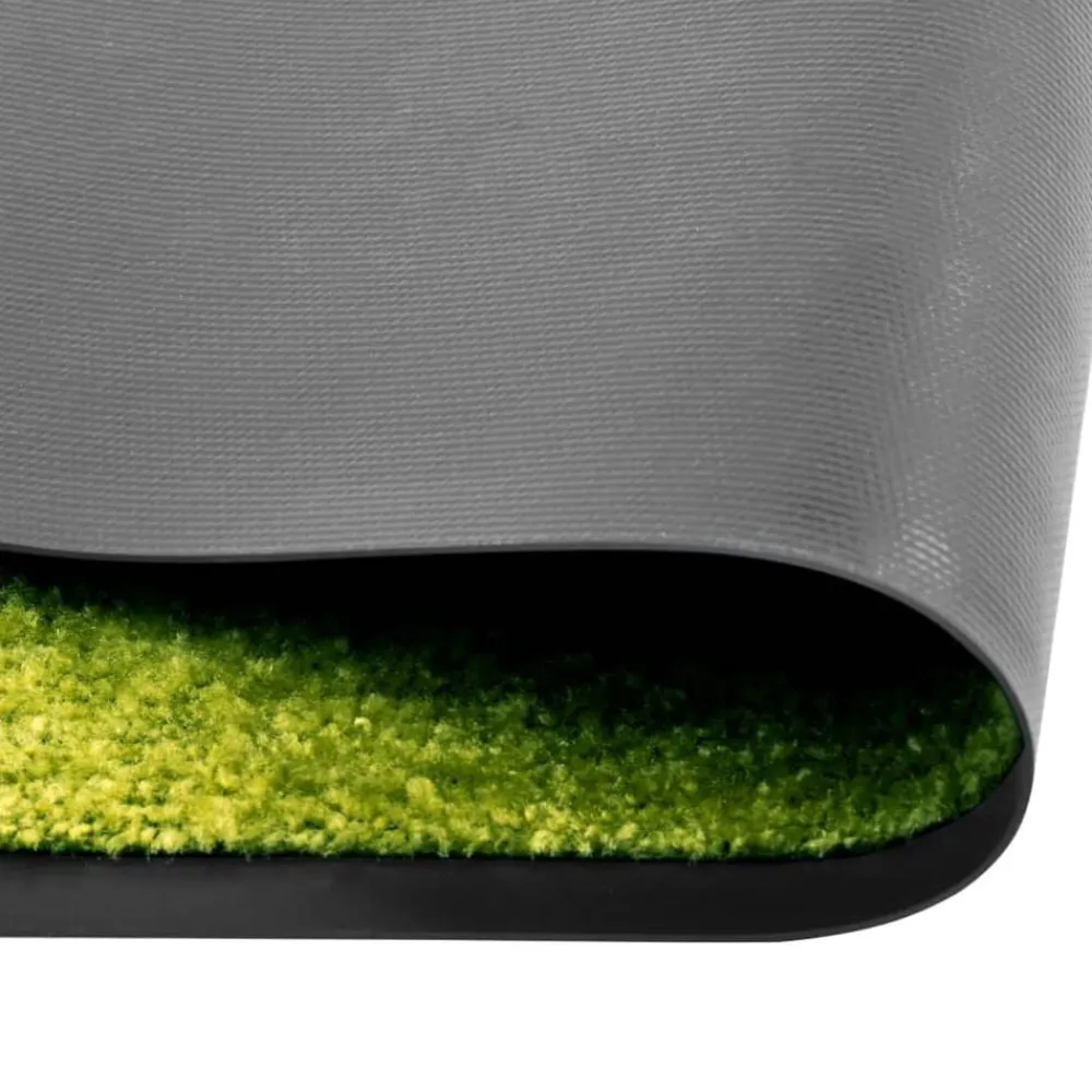 vidaXL Felpudo lavable 40x60 cm Verde New