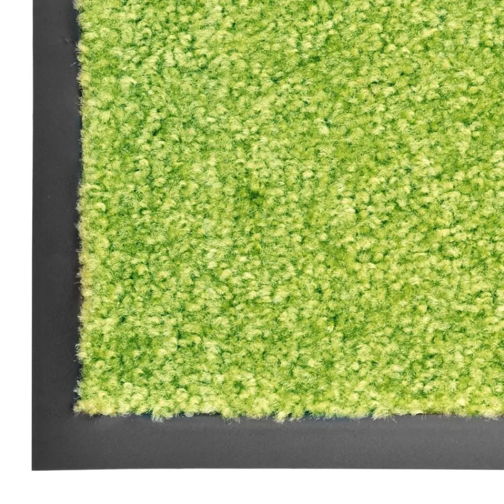 vidaXL Felpudo lavable 40x60 cm Verde New
