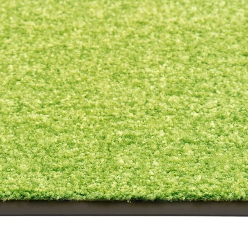 vidaXL Felpudo lavable 40x60 cm Verde New