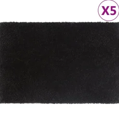 vidaXL Felpudos 5 unidades fibra de coco 40x60 cm Negro Sale