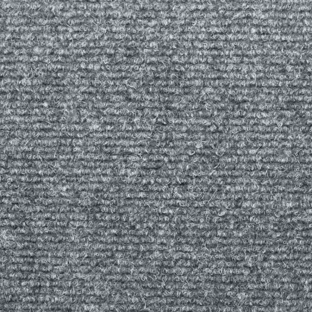 vidaXL Felpudos autoadhesivos para escaleras, 15 unidades, 65 x 21 x 4 cm, , borde rectangular Gris claro Clearance