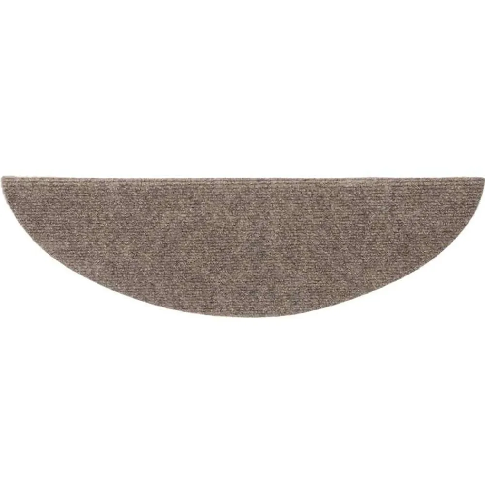 vidaXL Felpudos autoadhesivos para escaleras, 5 unidades, , semicirculares, 56 x 17 x 3 cm Beige Clearance