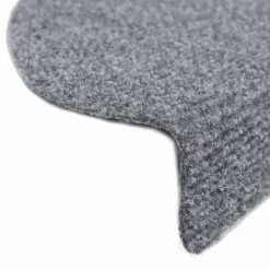 vidaXL Felpudos autoadhesivos para escaleras, 15 unidades, 56 x 17 x 3 cm, , semicirculares Gris claro New