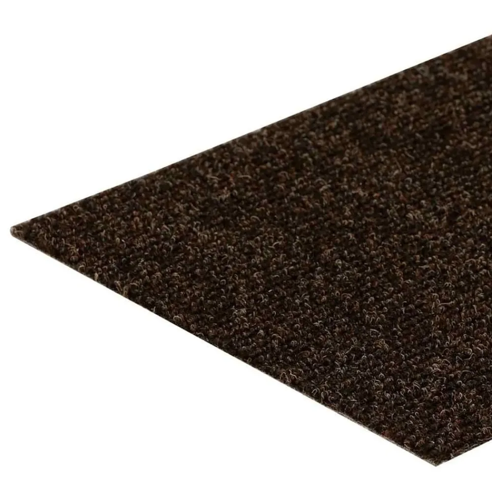 vidaXL Productos Del Hogar-Felpudos autoadhesivos para escaleras, 15 unidades, 76 x 20 cm, marrón, rectangulares