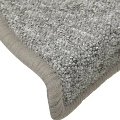 vidaXL Productos Del Hogar-Felpudos para escaleras (15 unidades, 56 x 17 x 3 cm, gris claro, semicirculares)