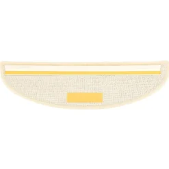 vidaXL Productos Del Hogar-Felpudos para escaleras (15 unidades, 56 x 17 x 3 cm), color blanco y marrón, semicirculares