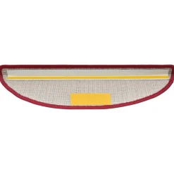 vidaXL Felpudos para escaleras 15 unidades 56x17x3 cm s Semicirculares Rojo New