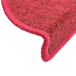 vidaXL Felpudos para escaleras 15 unidades 56x17x3 cm s Semicirculares Rojo New