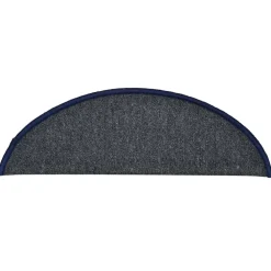 vidaXL Felpudos para escaleras (30 unidades, 56 x 17 x 3 cm, gris oscuro y azul, semicirculares) dark green and blue Discount