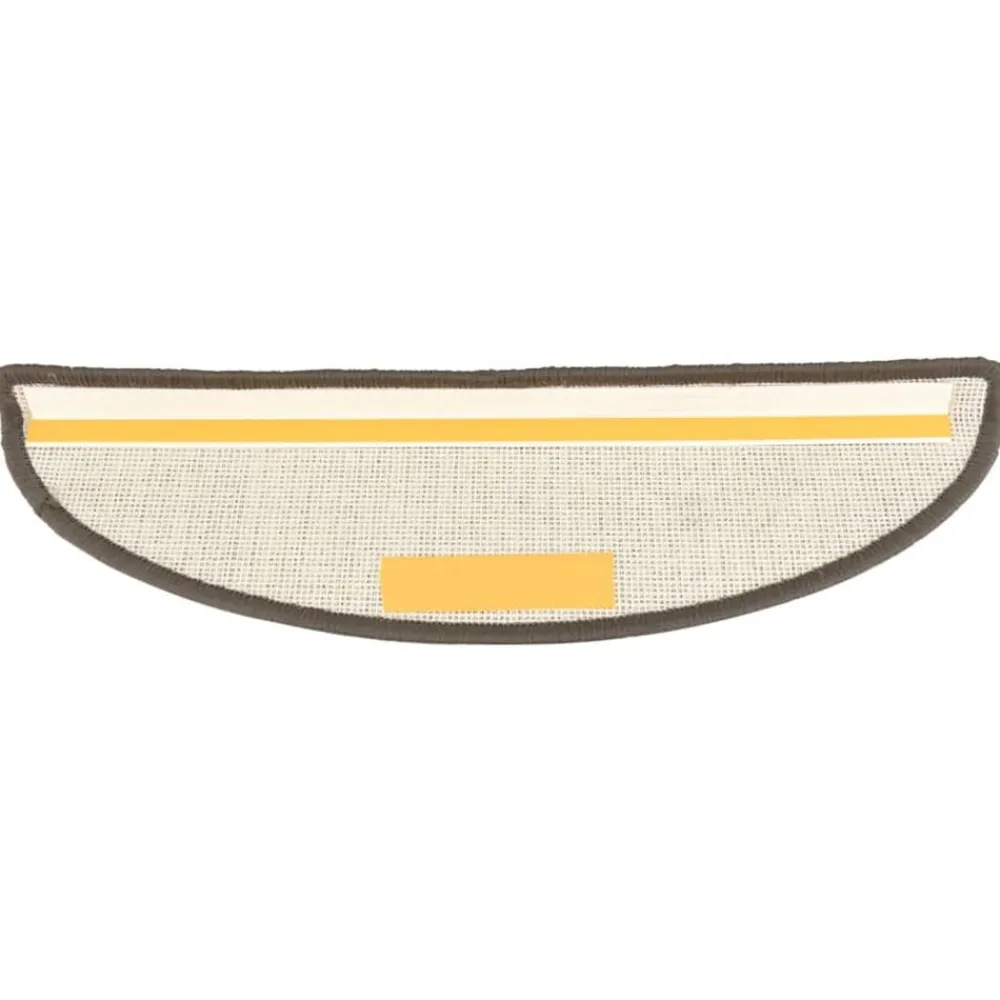 vidaXL Felpudos para escaleras (15 unidades, 56 x 17 x 3 cm, , semicirculares) Gris Discount