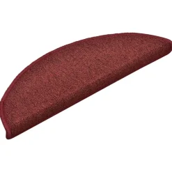 vidaXL Productos Del Hogar-Felpudos para escaleras 15 unidades 56x17x3 cm Burdeos Semicirculares