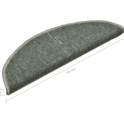 vidaXL Productos Del Hogar-Felpudos para escaleras 15 uds 56x17x3 cm Semicircular
