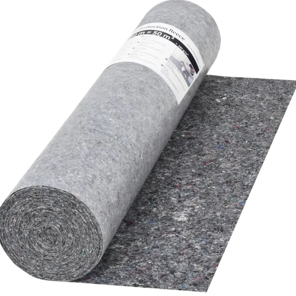 vidaXL Productos Del Hogar-Fieltro antideslizante de pintor 50 m 280 g/m² gris