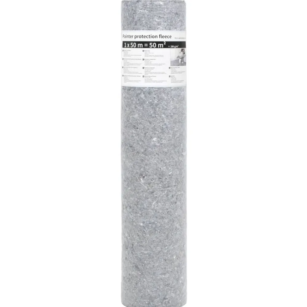 vidaXL Productos Del Hogar-Fieltro antideslizante de pintor 50 m 280 g/m² gris