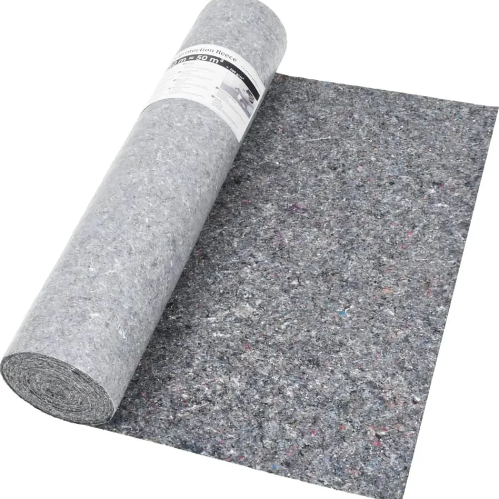 vidaXL Productos Del Hogar-Fieltro antideslizante de pintor 50 m 280 g/m² gris