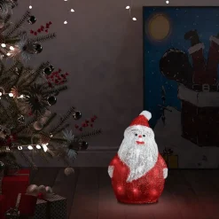 vidaXL Figura de Papá Noel de acrílico navideño LED 28 cm Rojo Best