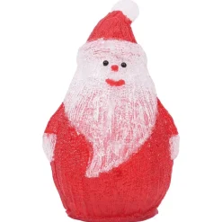 vidaXL Figura de Papá Noel de acrílico navideño LED 28 cm Rojo Best