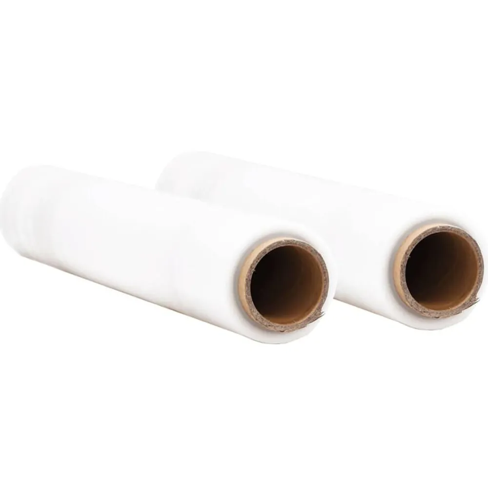 vidaXL Film estirable 2 unidades 20 μm 50 cm x 150 m Transparente Hot