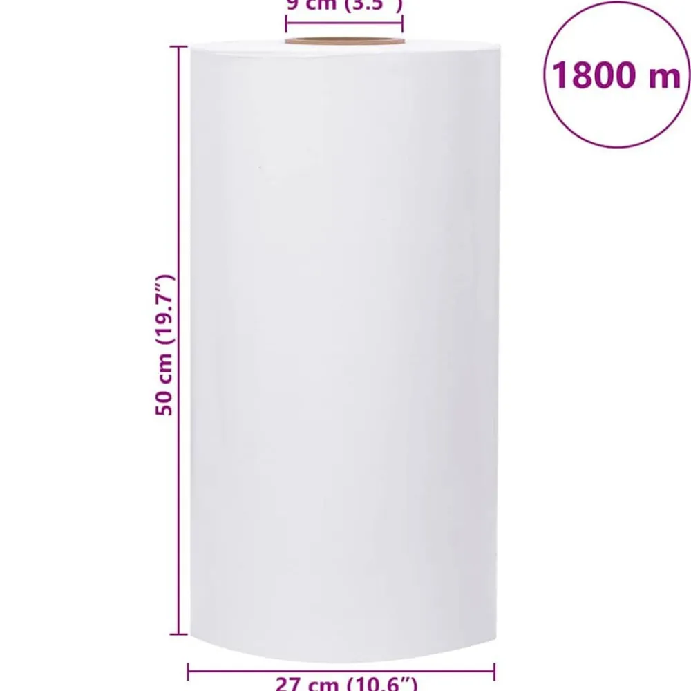 vidaXL Material De Oficina-Film estirable agrícola 25 µm 50 cm x 1800 m