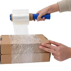 vidaXL Film estirable con asa 10 uds 23 μm 10 cm x 150 m Transparente Outlet
