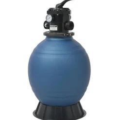 vidaXL Filtro de arena de piscina válvula de 6 posiciones azul 460 mm Best