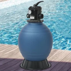 vidaXL Filtro de arena de piscina válvula de 6 posiciones azul 460 mm Best