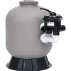 vidaXL Piscina Y Spa-Filtro de arena de piscina válvula 6 vías montaje lateral gris