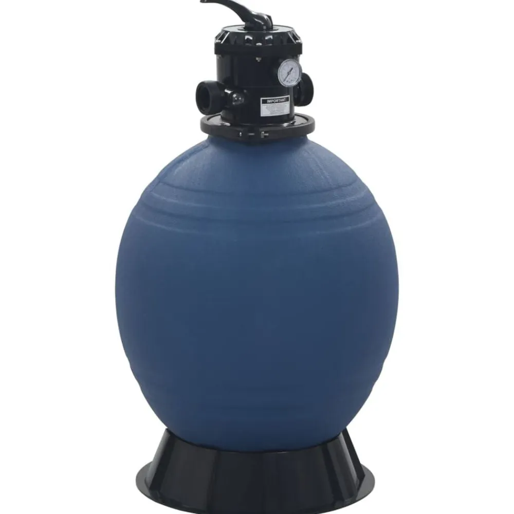 vidaXL Filtro de arena de piscina válvula de 6 posiciones azul 560 mm Sale