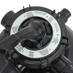 vidaXL Filtro de arena para piscina con prefiltro negro New