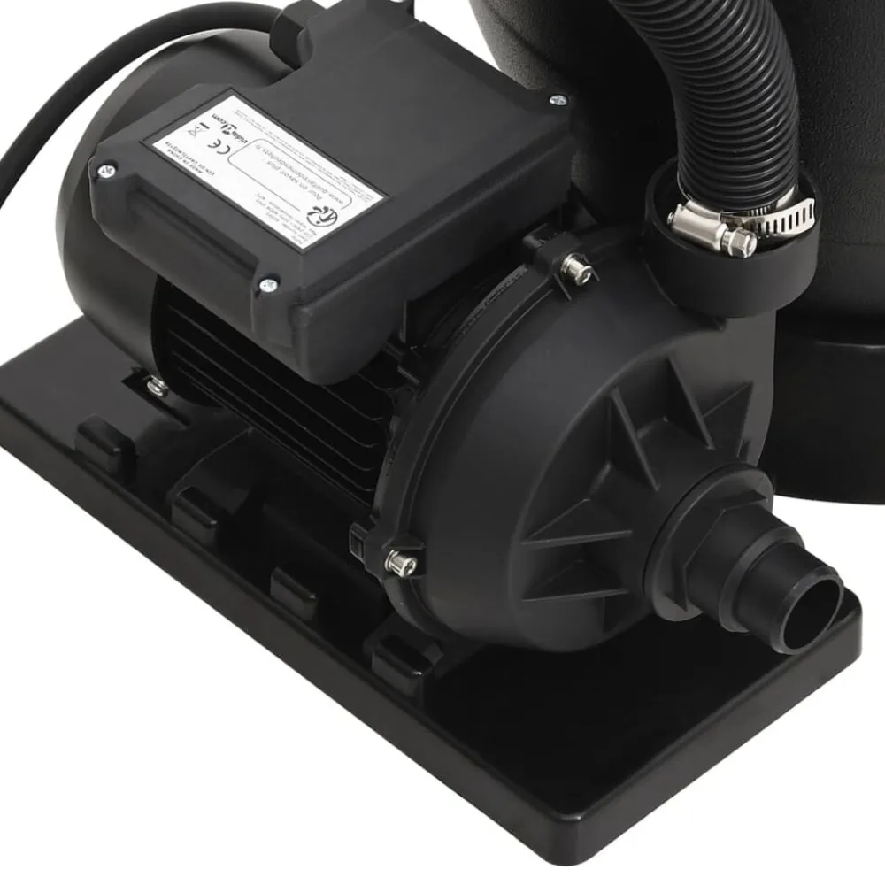 vidaXL Filtro de arena para piscinas con válvula de 6 vías negro Outlet