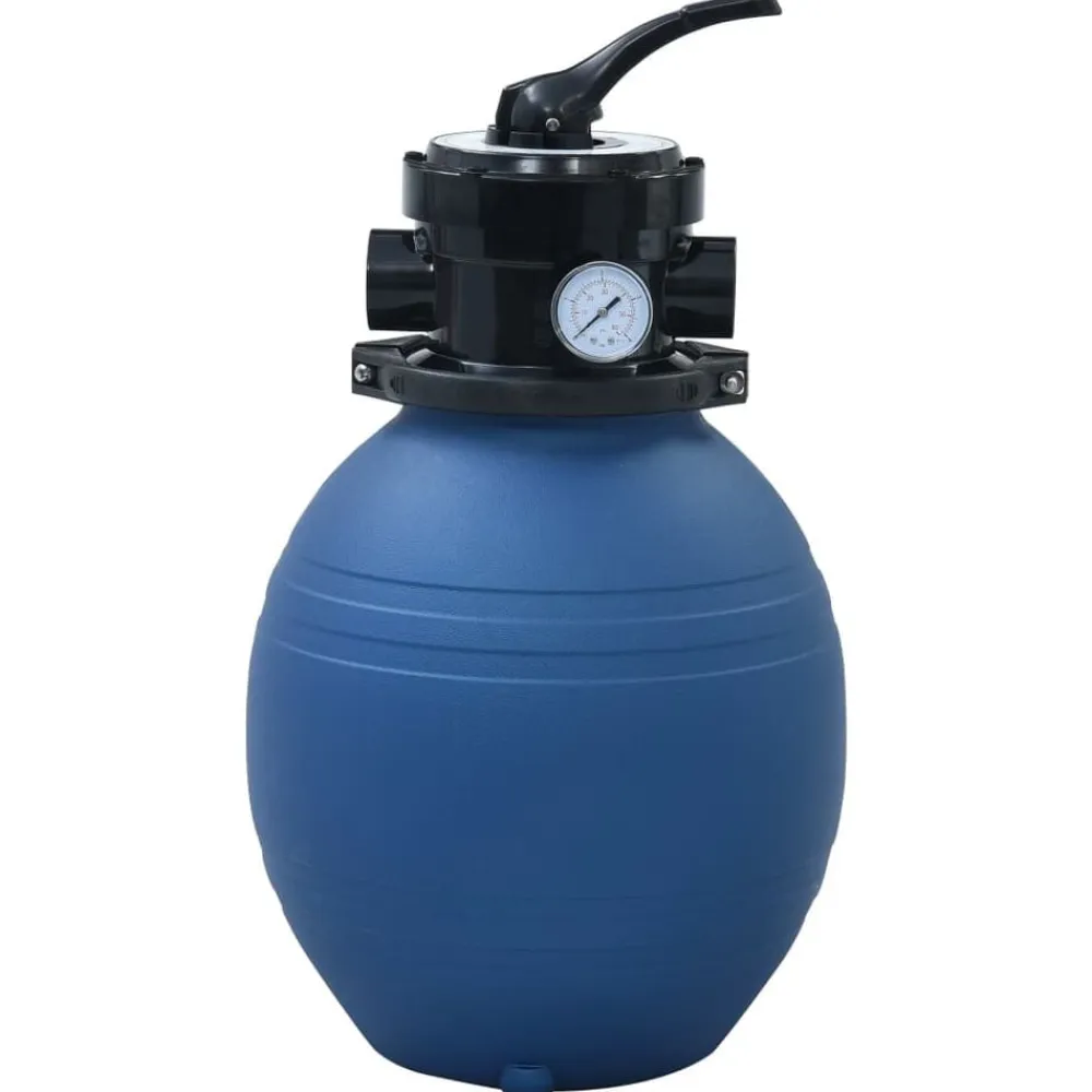vidaXL Filtro de arena piscina con válvula de 4 posiciones azul 300 mm Discount