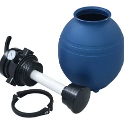 vidaXL Filtro de arena piscina con válvula de 4 posiciones azul 300 mm Discount