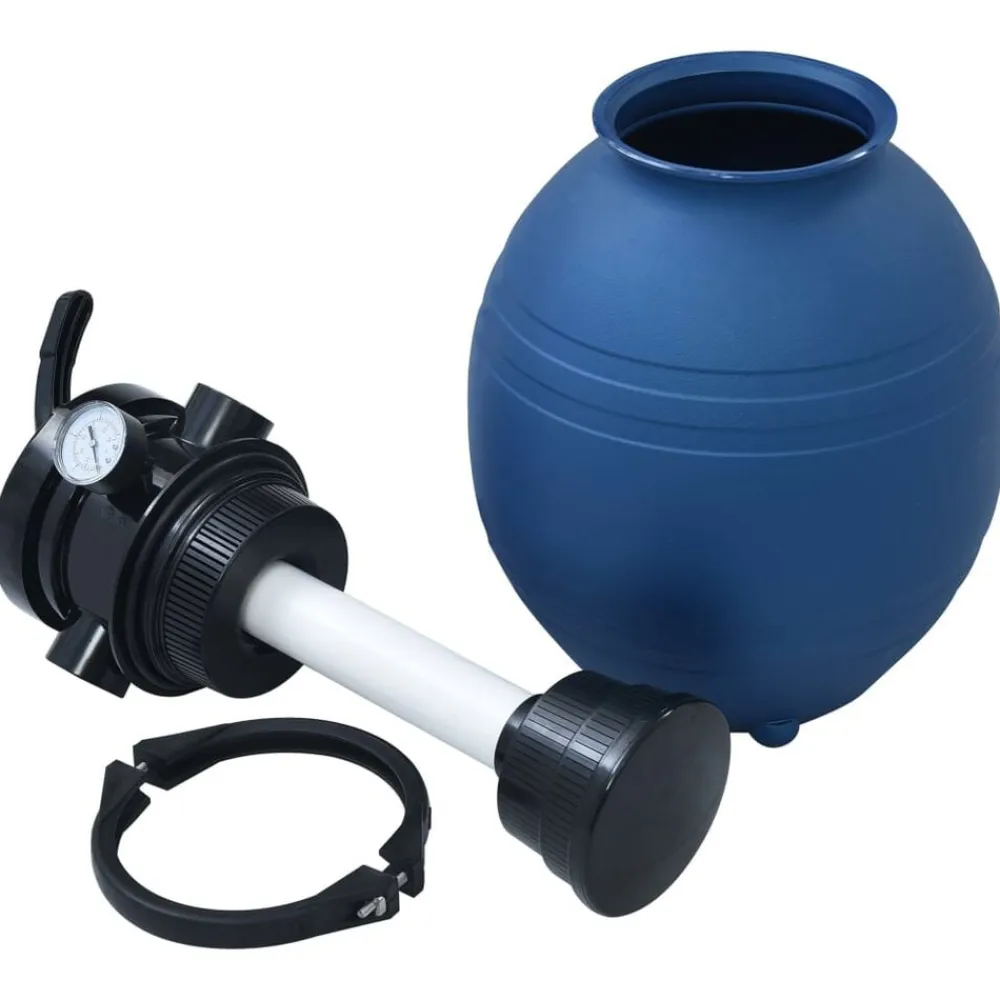 vidaXL Filtro de arena piscina con válvula de 4 posiciones azul 300 mm Discount