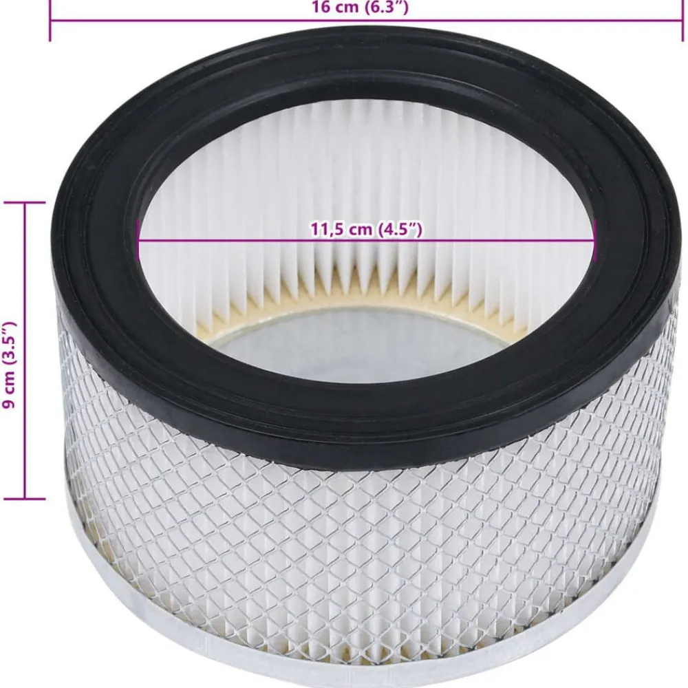 vidaXL Filtros HEPA para aspiradoras de ceniza 2 uds lavables Best