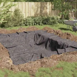 vidaXL Decoración-Fleece para el Jardín Gris 1 x 10 m Poliéster y Algodón