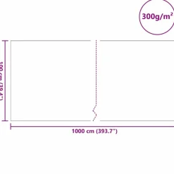 vidaXL Decoración-Fleece para el Jardín Gris 1 x 10 m Poliéster y Algodón
