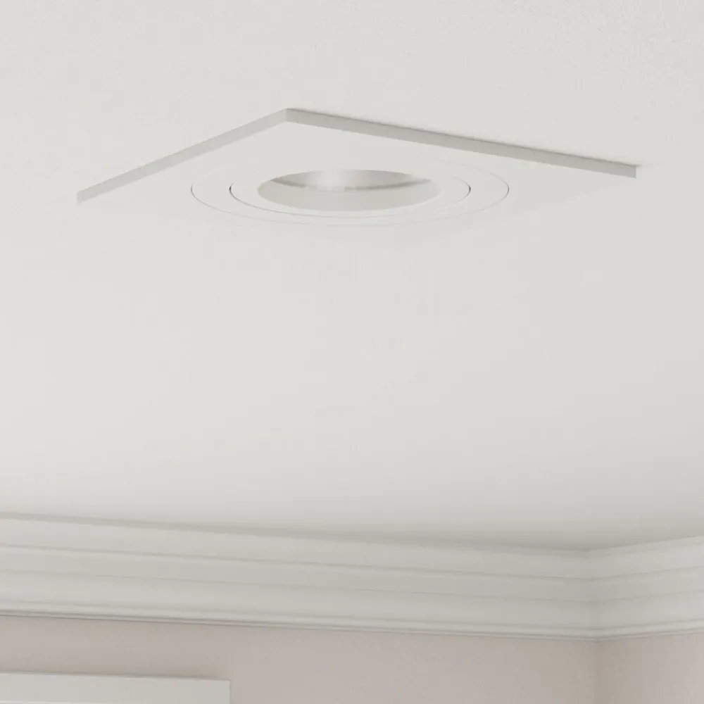 vidaXL Foco 6 pcs 9 x 9 x 2 cm Aluminio White