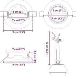 vidaXL Foco 6 pcs Latón 9 x 9 x 2.5 cm Metal Lat&oacute;n