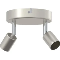 vidaXL Foco de techo con focos Níquel 12 x 8 cm Acero Discount