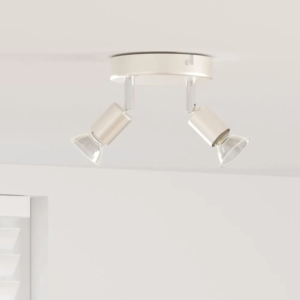 vidaXL Foco de techo con focos Níquel 12 x 8 cm Acero Discount