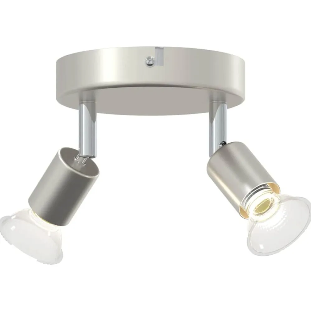 vidaXL Foco de techo con focos Níquel 12 x 8 cm Acero Discount