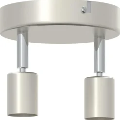 vidaXL Foco de techo con focos Níquel 12 x 8 cm Acero Discount