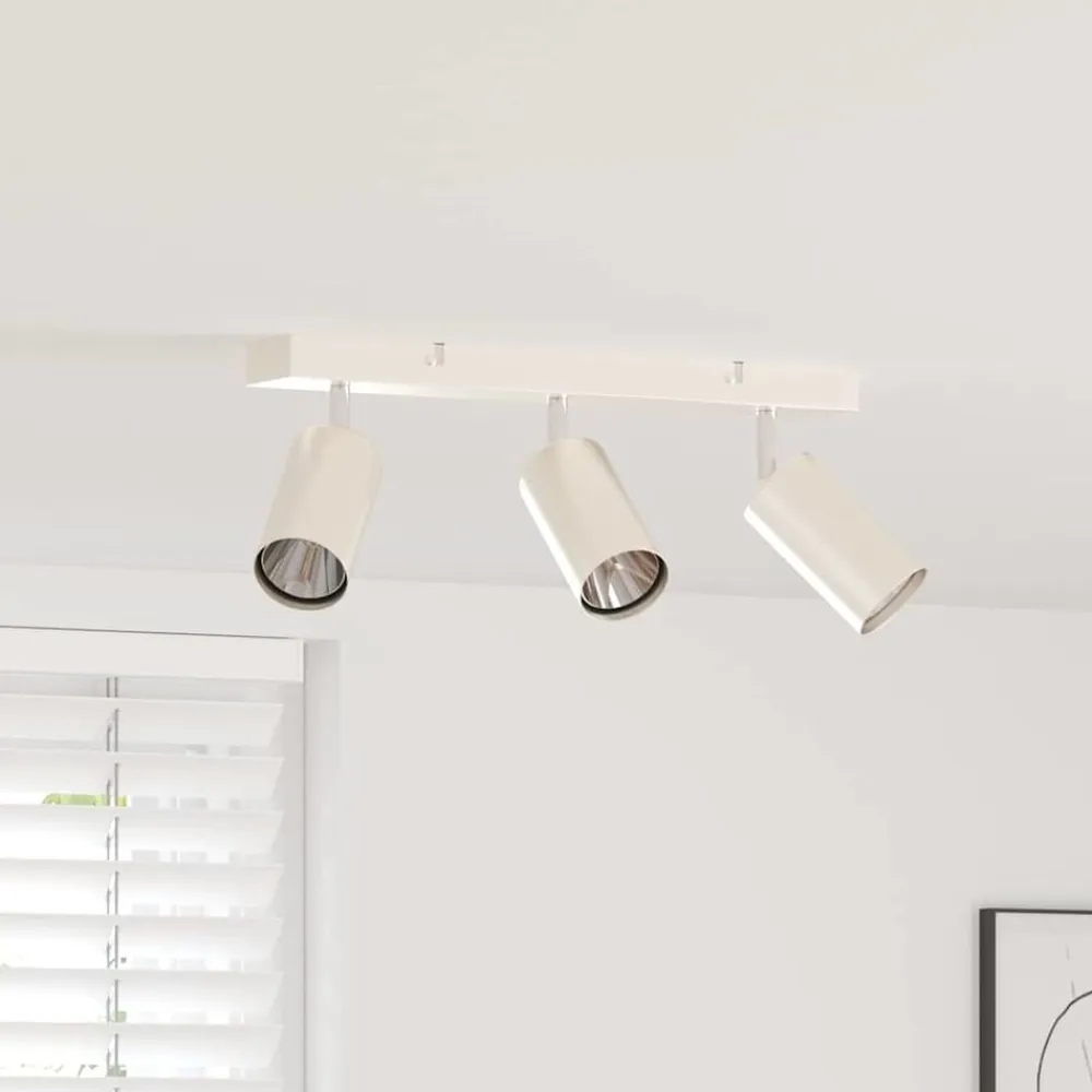 vidaXL Foco de techo con focos Níquel 38 x 6 x 16 cm Metal Níquel cepillado Clearance