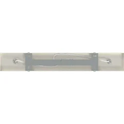 vidaXL Foco de techo con focos Níquel 38 x 6 x 16 cm Metal Níquel cepillado Clearance
