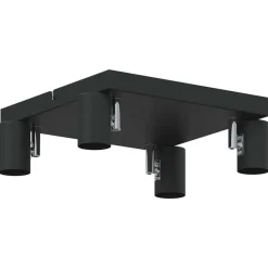vidaXL Foco de techo con focos 26,5 x 26 x 11,5 cm Metal Negro Sale