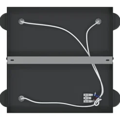 vidaXL Foco de techo con focos 26,5 x 26 x 11,5 cm Metal Negro Sale