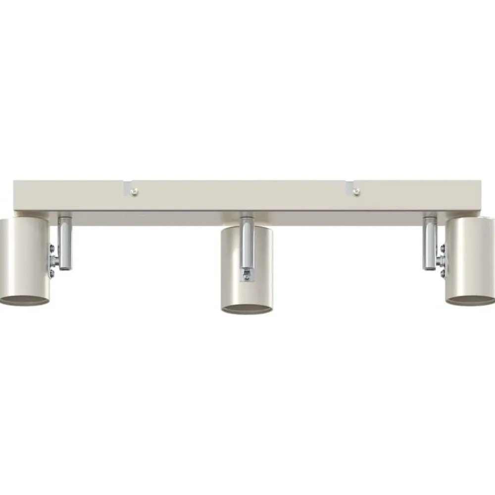 vidaXL Iluminación-Foco de techo con focos Níquel 38 x 6,5 x 11,5 cm Metal
