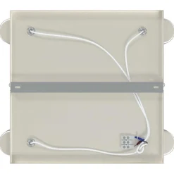 vidaXL Foco de techo con focos Níquel 26,5 x 26 x 11,5 cm Metal Níquel cepillado