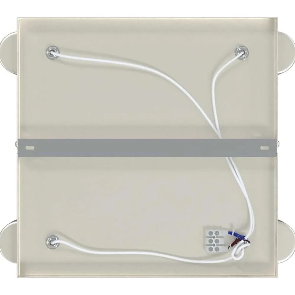 vidaXL Foco de techo con focos Níquel 26,5 x 26 x 11,5 cm Metal Níquel cepillado