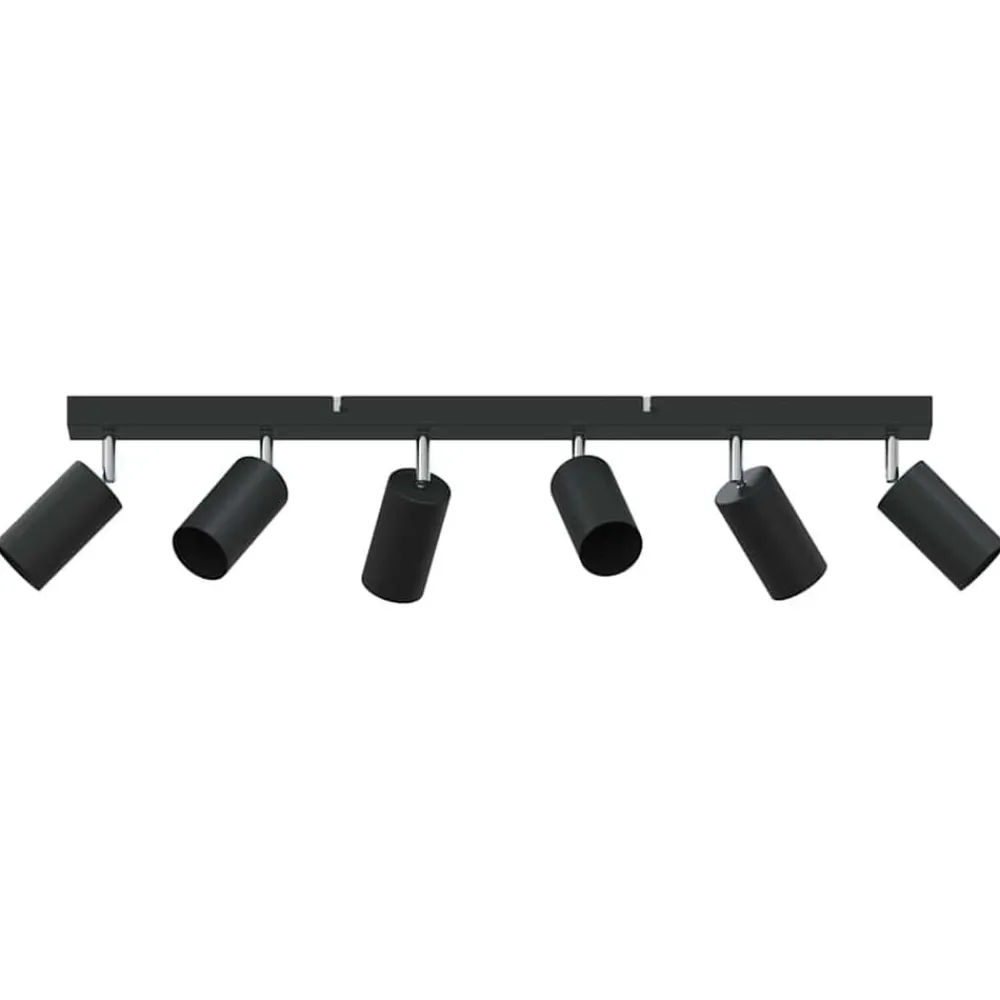 vidaXL Foco de techo con focos 73 x 6 x 16 cm Metal Negro Discount